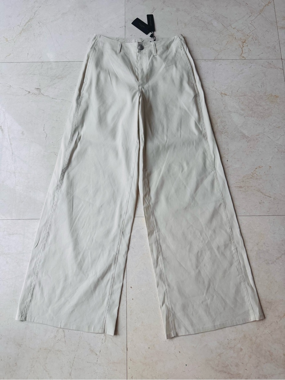 Rag & Bone Serena Linen Blend High Rise Tan Trouser Pants size 2 - Picture 3 of 10